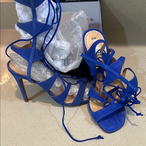 Schultz Shoes - Schultz Cobalt Lace-Up Stiletto Sandals
